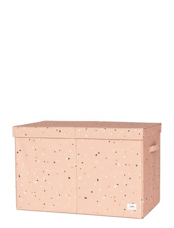 3 Sprouts Folding Toy Chest, Terrazzo/Clay Pink 3 Sprouts