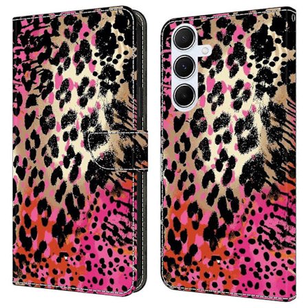 Samsung Galaxy A16 5G/4G -kotelo, lompakkomallinen, kuvioitu PU-nahkainen suojakotelo