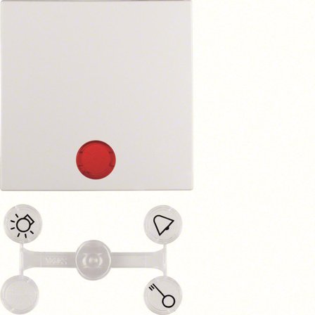 Hager 16211909 Vippa IP20, halogenfri Vit, med utbytbar lins, Strömbrytare & vägguttag