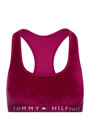 Unlined Bralette Velour Lingerie Bras & Tops Soft Bras Tank Top Bras Rosa Tommy Hilfiger