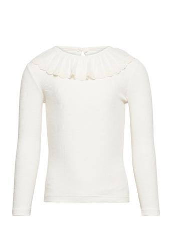 Nmfrusa Ls Slim Top Tops T-shirts Long-sleeved T-shirts White Name It
