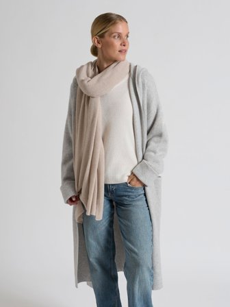 Kashmina - Florlett kashmirskjerf "Flow" - ginger