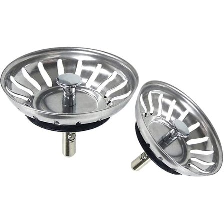 Kjøkkenvask sil, vask sil stopper filter, rustfritt stål vask sil for kjøkkenet bad-diameter 79.3mm(2 pakker)