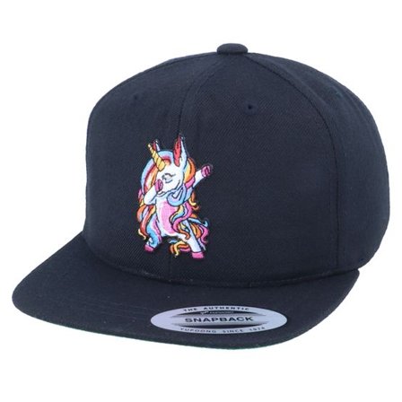 Unicorns - Svart snapback Keps - Kids Unicorn Dab Black Snapback @ Hatstore