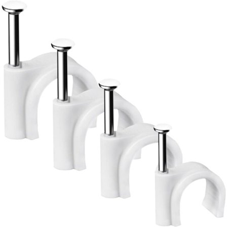 Kabelclips 100 stk. Runde Solide Holdbare Kabelbindere Organizer (W)