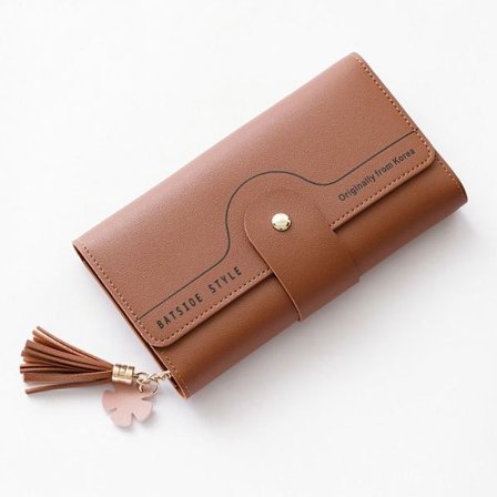 Dame Girl Lady Bag Geometrisk Lommebok BRUN