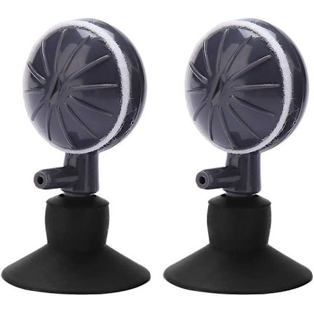 2 stk. Luftboble Sten Sugekop Akvarium Bobler Justerbar Roterende Type Iltspreder Til Akvarier Hydroponisk Pumpe