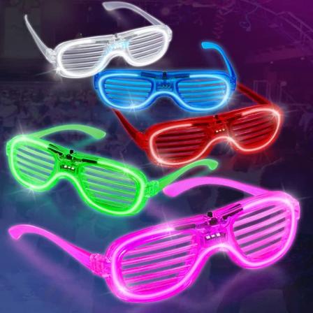 5 neonbriller festsett