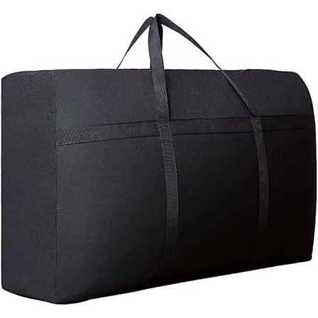 Suuri säilytyskassi 180l Vedenpitävä Oxford-kangas Peitto- ja Vaatesäilytyskassi, Pestävä, Sopii Matkatavaroiden Säilytykseen (100 X 60 X 30 Cm, Musta