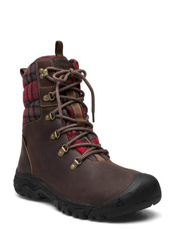 Ke Ke Greta Boot Wp W-Dark Brown-Red Plaid Shoes Wintershoes Winter Boots Brun KEEN