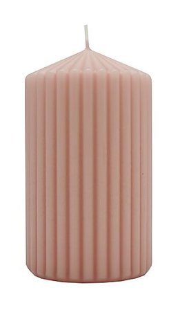 DIANA LYS Kubbelys med riller 7x12cm st. lyng