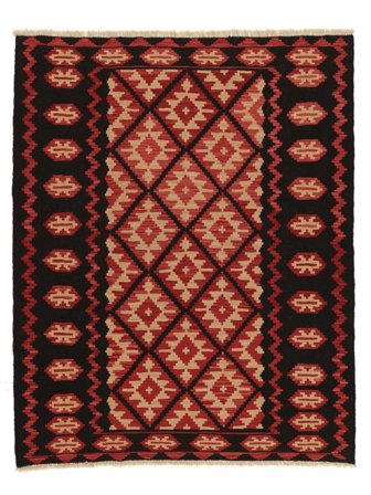 Kilim Qashqai Rug 184X234 Black/Dark Red Persia