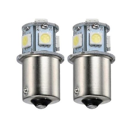 Hvide Bremslys Pærer Ba15s R5w 1156 5050 8smd Led Pære 12v4pcswhite