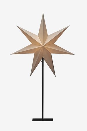 Jotex - Metallijalkainen paperitähti, korkeus 80 cm Beige - Osta Valotähdet Jotex