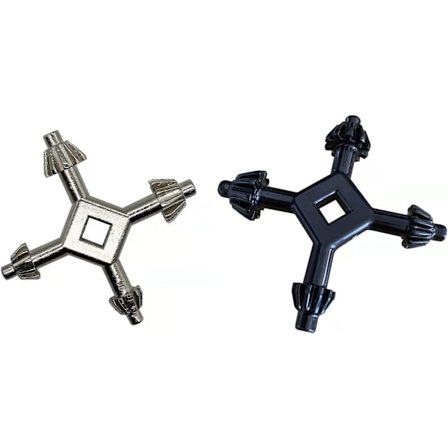 Universal 4-vejs chucknøgle, 4 i 1 boremaskinenøgle, chucknøgle, dril