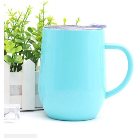 Stål Vinglass Kaffekopp Med Håndtak Og Lopp