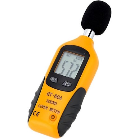 30-130dba Sound Level Meter, Professional Decibel Meter With Backlit Display (9v Battery Included)