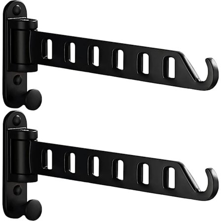 Väggmonterad klädhängare för sovrum, balkong, badrum, inomhus (2 dörrar väggmonterad)