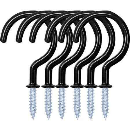 20-pak 2,9-tommers loftskroge, plantekroge, vinylbelagte skruer