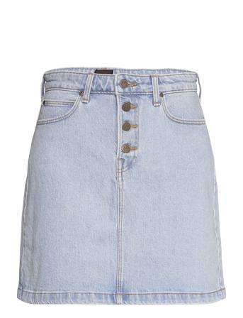 Button Fly A Line Sk Blue Lee Jeans