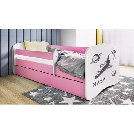 Kocot Kids Barnsäng - Babydreams Rosa Med Låda - Nasa 180x80 Cm - Litenleker