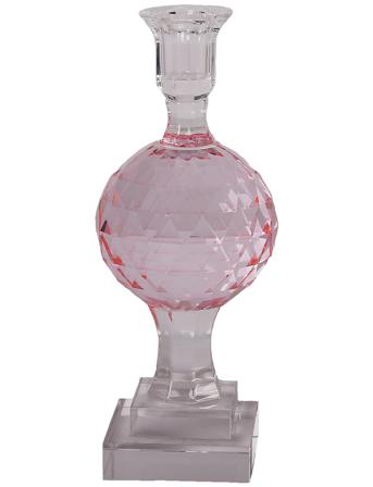 Crystal Candle Holder Home Decoration Candlesticks & Tealight Holders Candlesticks Vaaleanpunainen C'est Bon