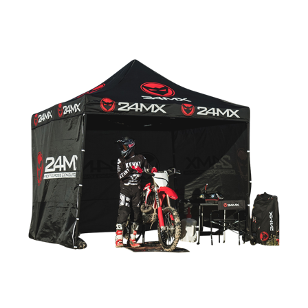 Namiot Wyścigowy 24MX Easy-Up ze Ścianami Czarny
