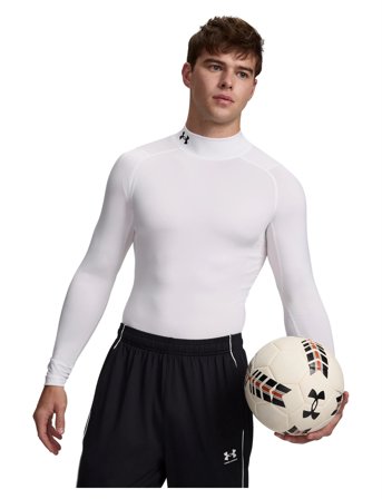 Under Armour Ua Hg Armour Comp Mock Ls - White - XXL