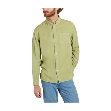 Knowledge Cotton Apparel Larch Tencel Grøn, Herre Skjorter