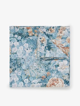 John Henric Men's Blaues Einstecktuch aus Baumwolle Size Onesize