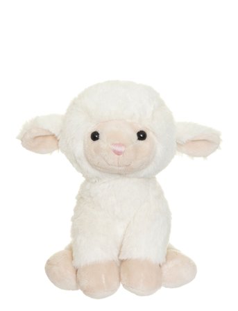 Teddy Farm, Sitting Lamb Toys Soft Toys Stuffed Animals Hvit Teddykompaniet*Betinget Tilbud
