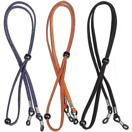 3 stk. brillesnorer i skinn, universelle brillesnorer, brillekjede