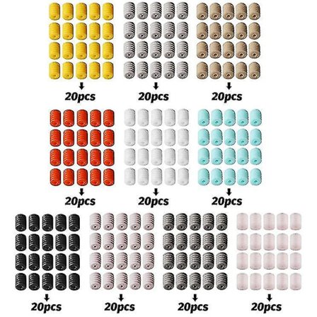 200 stk. Snorestoppe i Silikon til Tråd, Elastiske Snore, Justerbare