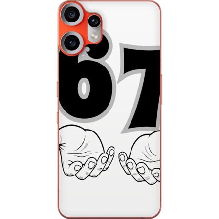 Kompatibelt Mobilskal till Nothing Nothing CMF Phone 2 Pro 67 meme händer grafisk svartvit sex sju händer illustration trendig modern estetik