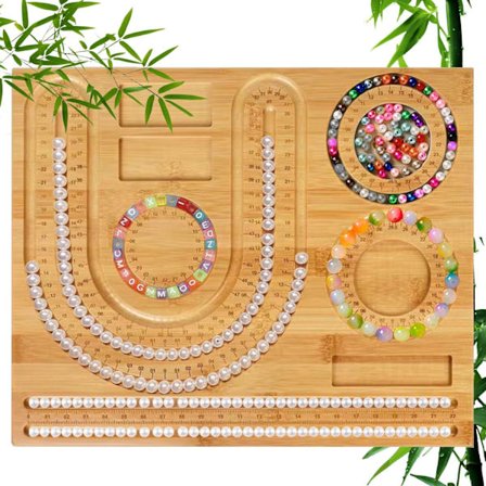 Pärlbräda för smyckestillverkning, Pärldesignbräda Träpärlbräda för armband och halsband Pärlmattor Brickor