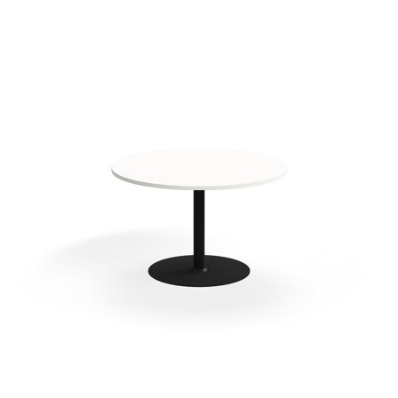 Bord VERTICUS, Ø1200x720 mm, hvid/sort