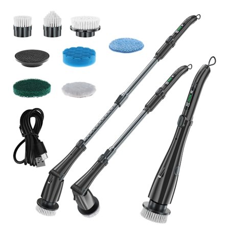 INF Elektrisk Rengöringsborsteset med Långt Skaft