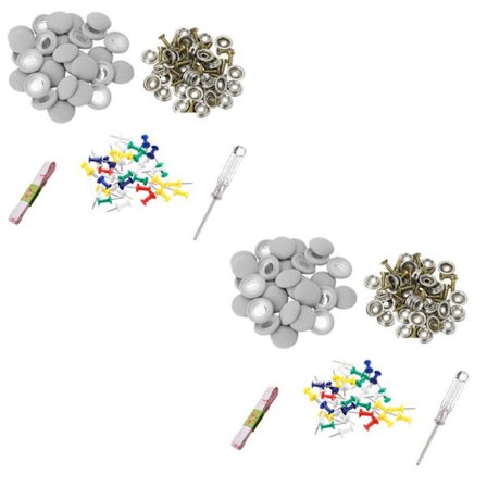 120 stk. DIY-sæt til reparation af tagbeklædning - Fix sagging Headlining Pin Buckle Screws uden lim til lastbil/bil loft grå