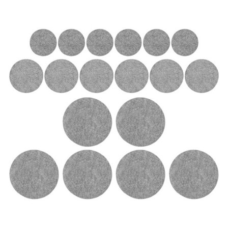 24 stk. Klippbare Vaskbare Gjenbrukbare Filt Tallerken Delere Beskyttere for Bakevarer Retter Grå