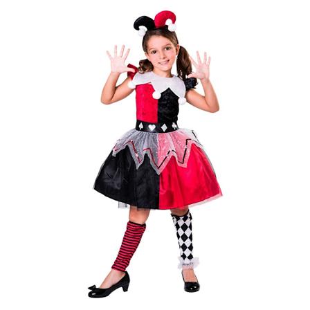 Maskeraddräkt för barn My Other Me Harlekinfigur 5-6 år Röd