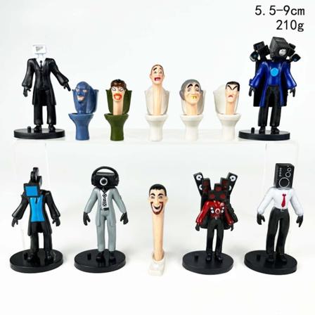 Toalett Man Vs Övervakning Man Figurer Modell Leksaker Unik Design Simulering Miniatyrmodeller För Hem Bil Kontor Bordsskiva style 1