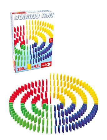 Domino Run 200 Bricks Toys Puzzles And Games Games Domino Multi/patterned Noris