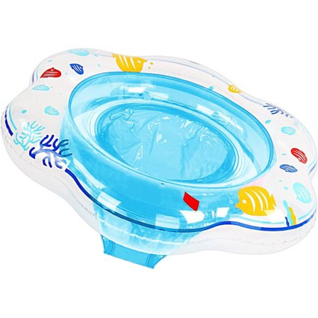 Blå baby svømmering, oppustelig baby svømmering med sæde