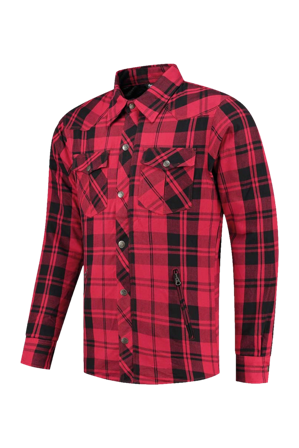 Motorradjacke Rusty Stitches Neil V2 Rot/Schwarz S