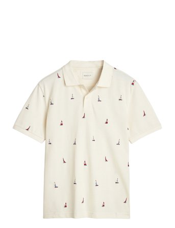 Embroidered Graphic Polo Cream GANT