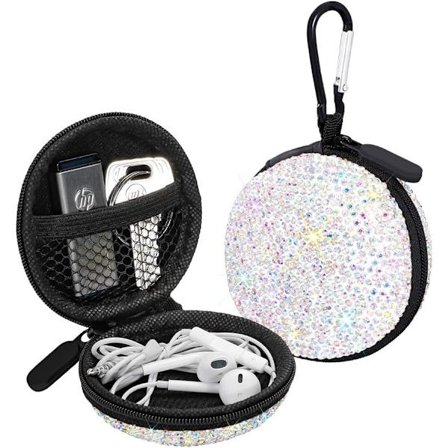 Hörlursfodral Öronproppar Små Bärfodral Bling Rhinestone Kristall