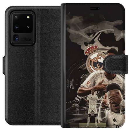 Kompatibelt Lommeboketui til Samsung Galaxy S20 Ultra Vinicius Junior Real Madrid Brasiliansk driblingsfenomen og offensiv leder med høy energi og kn