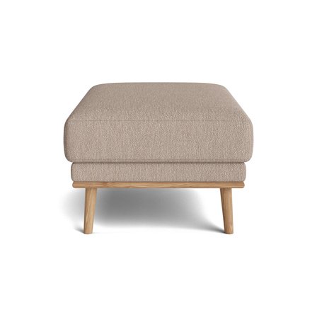 Norse puf - Alpine Mørk Beige - 65x92x46cm - Komfortabel & Stilfuld Fodskammel / Skammel - Perfekt til Stuen & Soveværelset