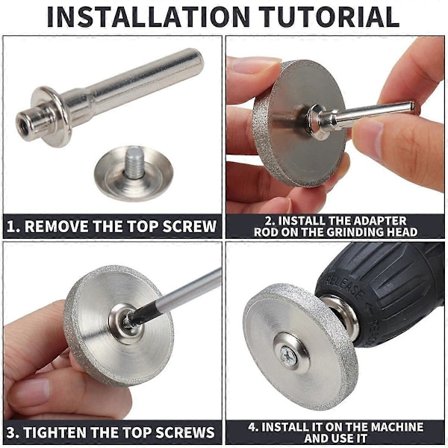 45 mm Diamantslibeskive Mini Poleringsskive til Boremaskine Matricemølle Metal Wolfram Stungsten Trådslibning B