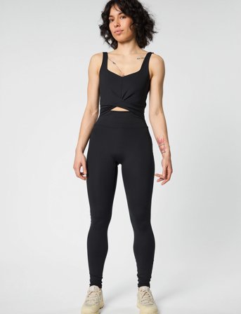 Girlfriend Collective Twist Unitard - Black - M